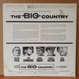 WILLIAM WYLER'S THE BIG COUNTRY SOUNDTRACK / JEROME MOROSS (1958) - LP 2.EL PLAK