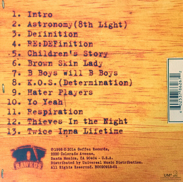 MOS DEF & TALIB KWELI - BLACK STAR (1998) - LP 180GR 2014 EDITION SIFIR PLAK