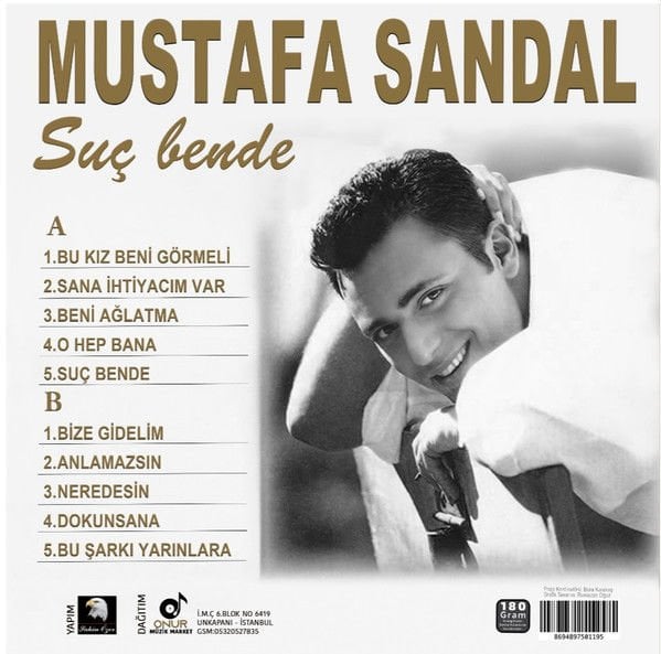 MUSTAFA SANDAL - SUÇ BENDE (1994) - LP 180GR 2024 BASIM SIFIR PLAK