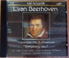 L. VAN BEETHOVEN - LENORE NO.3, OVERTURE SYMPHONY NO.7 / VLADIMIR FEDOSEYEV (1988) MELODIYA RECORD COMPANY / MADE IN USSR CD 2.EL
