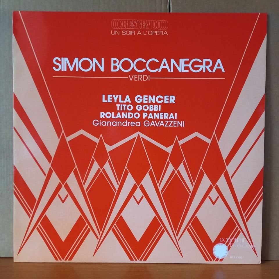 SIMON BOCCANEGRA / VERDI / LEYLA GENCER, TITO GOBBI, ROLANDO PANERAI, GIANANDREA GAVAZZENI (1984) - LP 2.EL PLAK