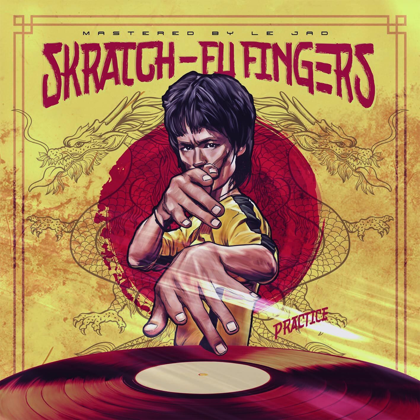 DJ T-KUT – SKRATCH-FU FINGERS (2026) - 7'' 45RPM (45LIK) SINGLE BLACK VINYL EDITION SCRATCH PLAĞI SIFIR PLAK