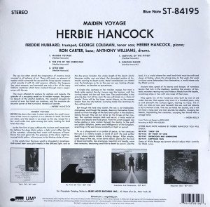 HERBIE HANCOCK - MAIDEN VOYAGE (1965) - LP BLUE NOTE CLASSIC VINYL SERIES 180GR 2021 EDITION SIFIR PLAK