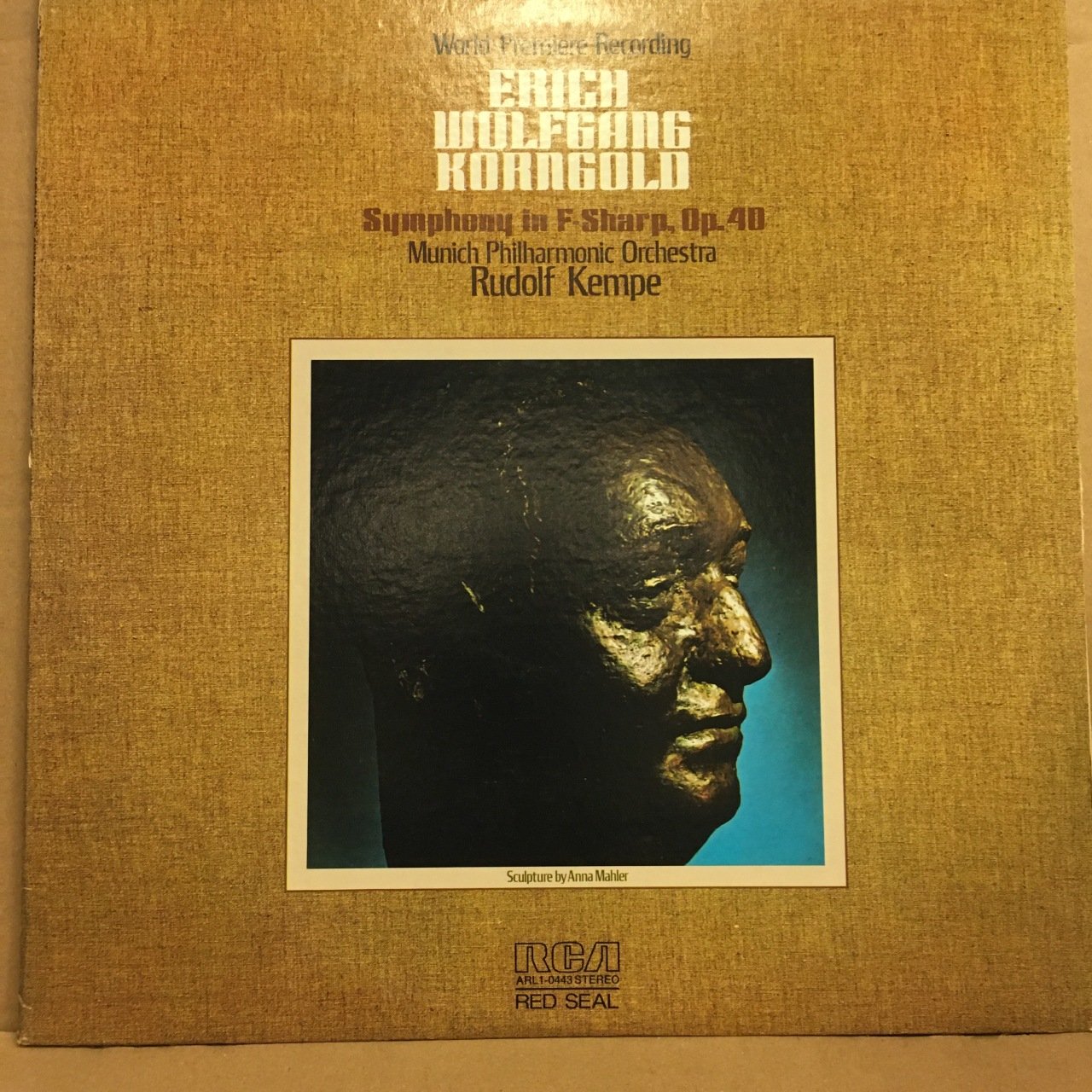 ERICH WOLFGANG KORNGOLD SYMPHONY IN F-SHARP, OP.40 MUNICH PHIL.ORC., RUDOLF KEMPE (1974) 2.EL PLAK