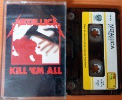 METALLICA - KILL 'EM ALL (1990) PLAKSAN CASSETTE MADE IN TURKEY ''USED'' PAPER LABEL