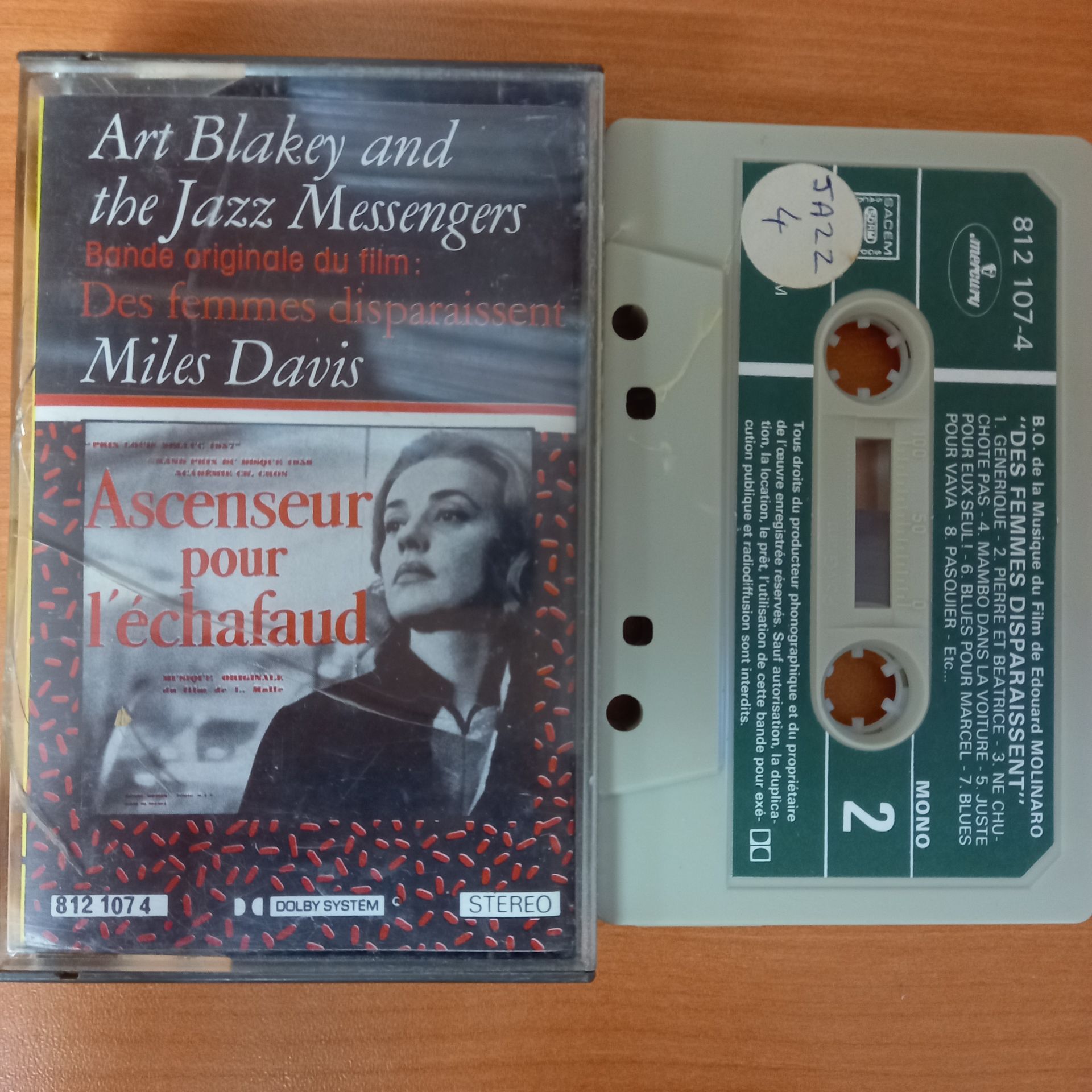 ART BLAKEY AND THE JAZZ MESSENGERS - BANDE ORIGINALE DU FILM: DES FEMMES DISPARAISSENT / MILES DAVIS - KASET 2.EL