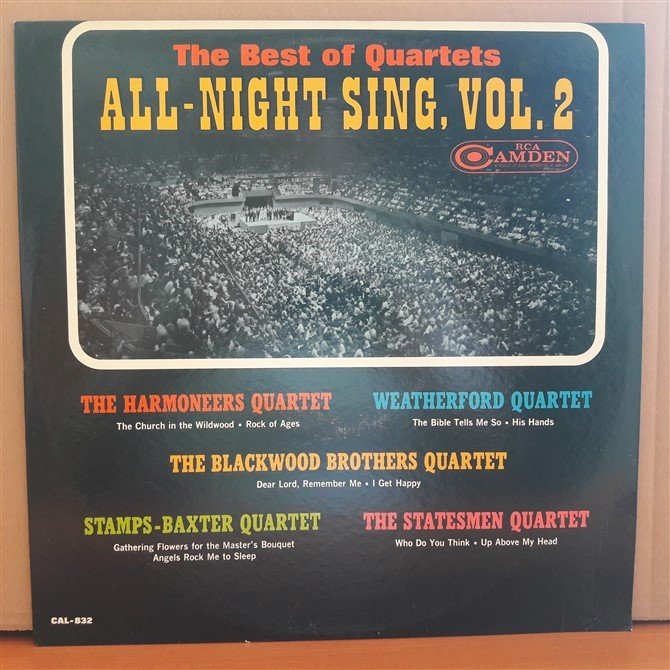ALL-NIGHT SING, VOL.2 - THE BEST OF QUARTETS (1964) - LP PLAK 2.EL