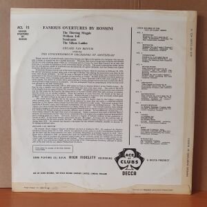 FAMOUS OVERTURES BY ROSSINI / THE CONCERTGEBOUW ORCHESTRA OF AMSTERDAM, EDUARD VAN BEINUM - LP 2.EL PLAK