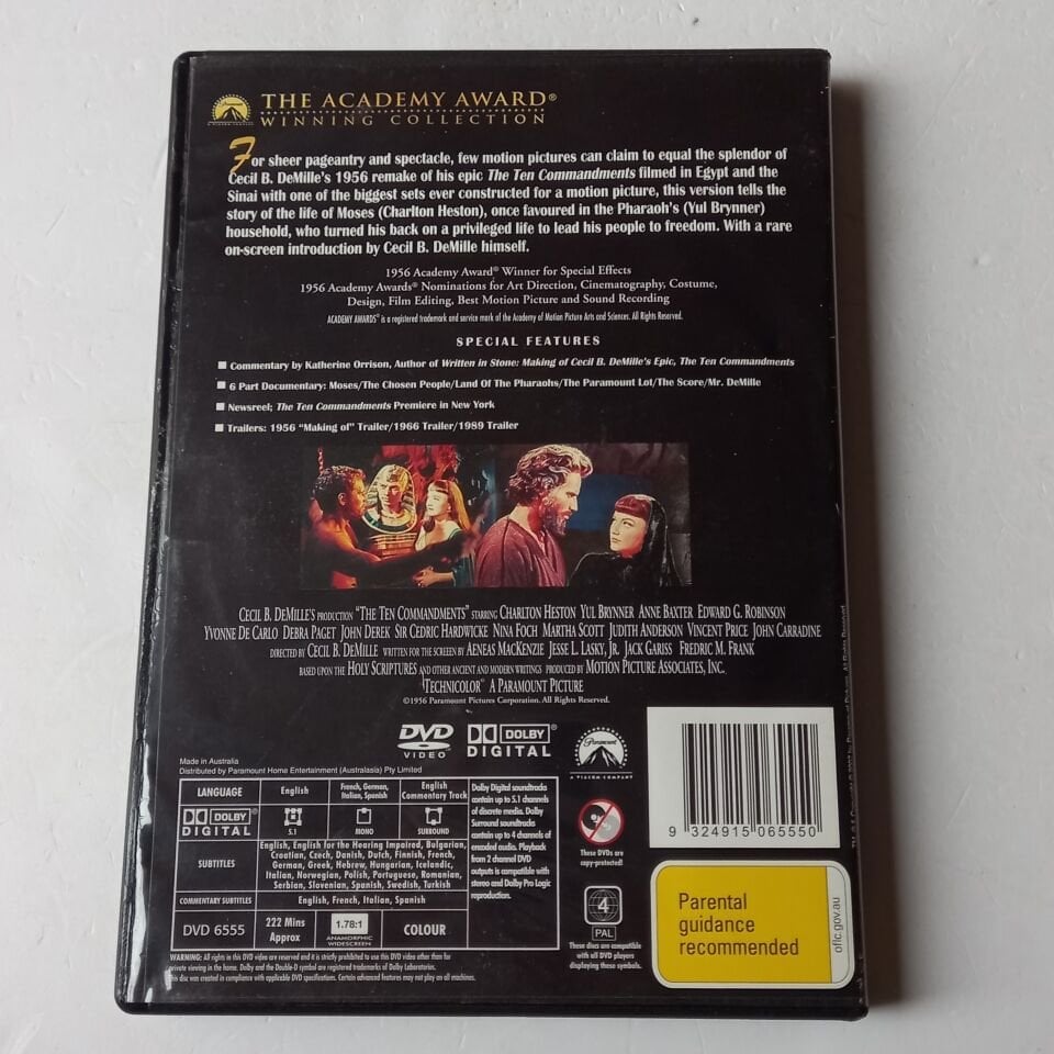 THE TEN COMMANDMENTS - 2DVD 2.EL