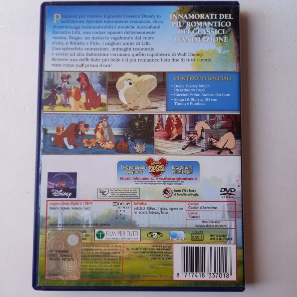 LILLI E IL VAGABONDO / LEYDİ İLE SOKAK KÖPEĞİ - EDIZIONE SPECIALE - DVD 2.EL