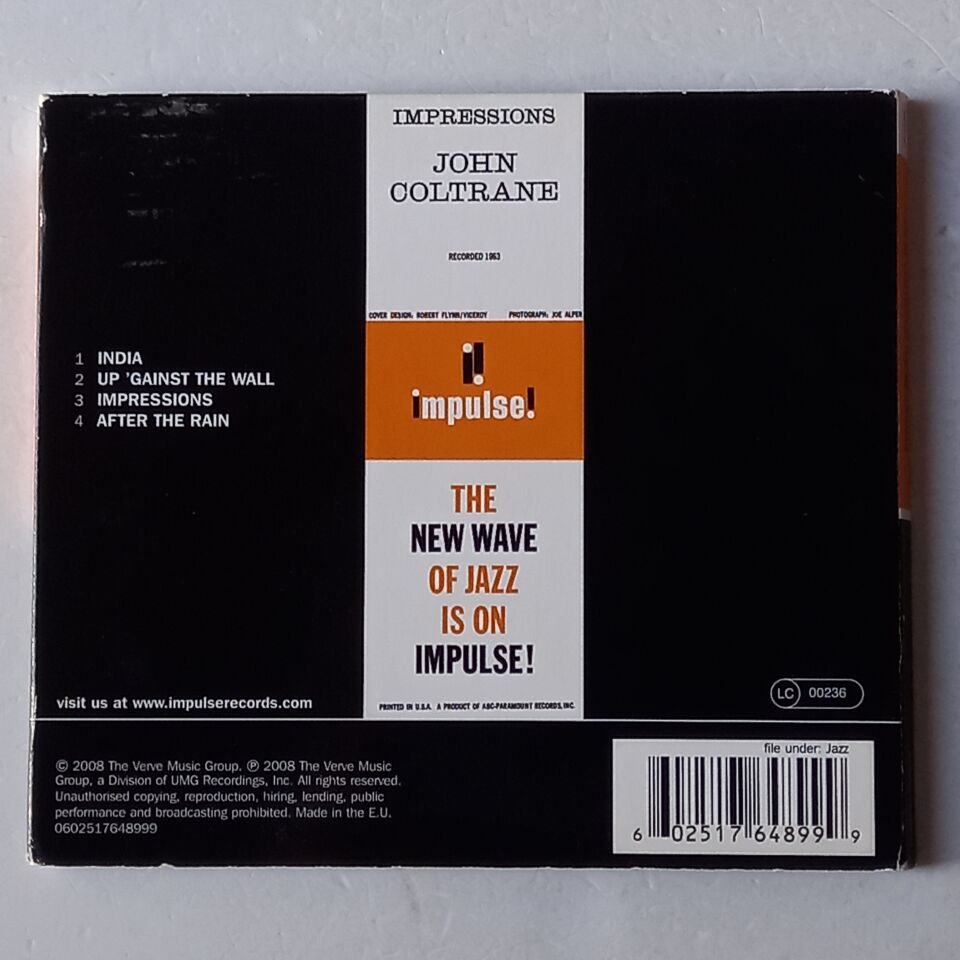JOHN COLTRANE – IMPRESSIONS (1963) - CD DIGIPAK REISSUE 2.EL