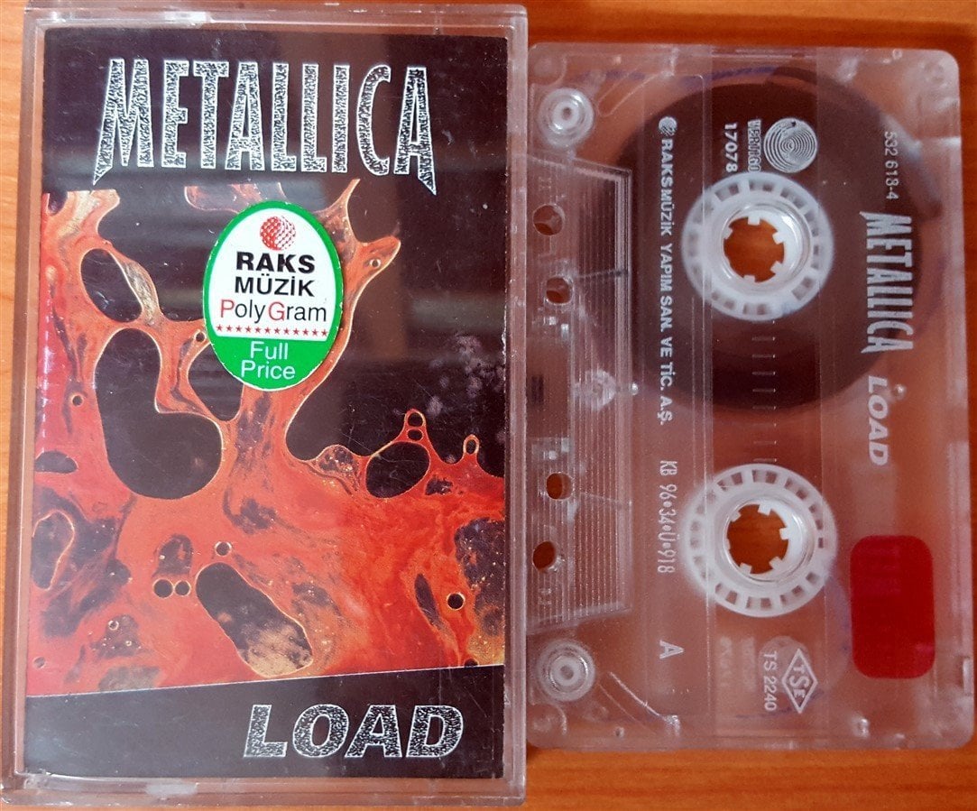 METALLICA - LOAD (1996) RAKS CASSETTE MADE IN TURKEY ''USED''