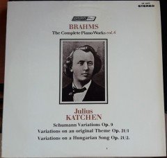 BRAHMS COMPLETE PIANO WORKS JULIUS KATCHEN - LP 2.EL