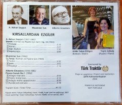 KIRSALLARDAN EZGİLER / A. ADNAN SAYGUN, MUAMMER SUN, ALBERTO GINASTERA / JULİDE YALÇIN-DITTGEN, YEŞİM GÖKALP / TÜRK TRAKTÖR PROMO CD SIFIR