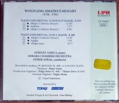 MOZART PIANO CONCERTOS 15 & 23 / AYŞEGÜL SARICA, GÜRER AYKAL (1993) - CD UPR CLASSICS 2.EL