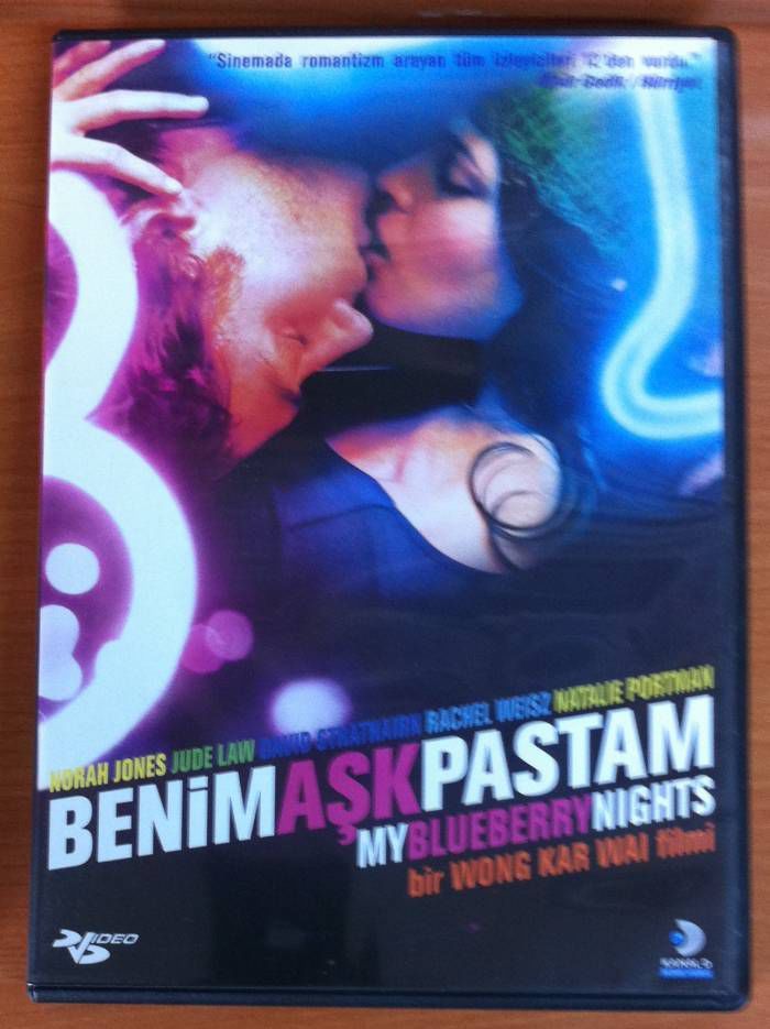 BENİM AŞK PASTAM - MY BLUBERRY NIGHTS - NORAH JONES - JUDE LAW - NATALIE PORTMAN - WONG KAR WAI - DVD 2.EL