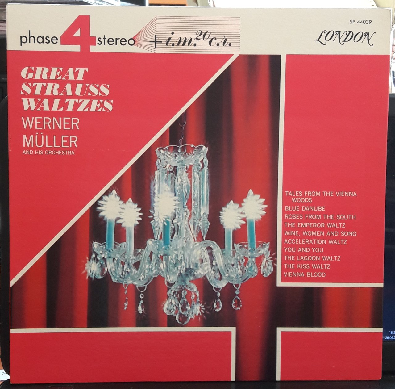 GREAT STRAUSS WALTZES - WERNER MÜLLER - PLAK 2.EL LONDON PHASE 4 STEREO