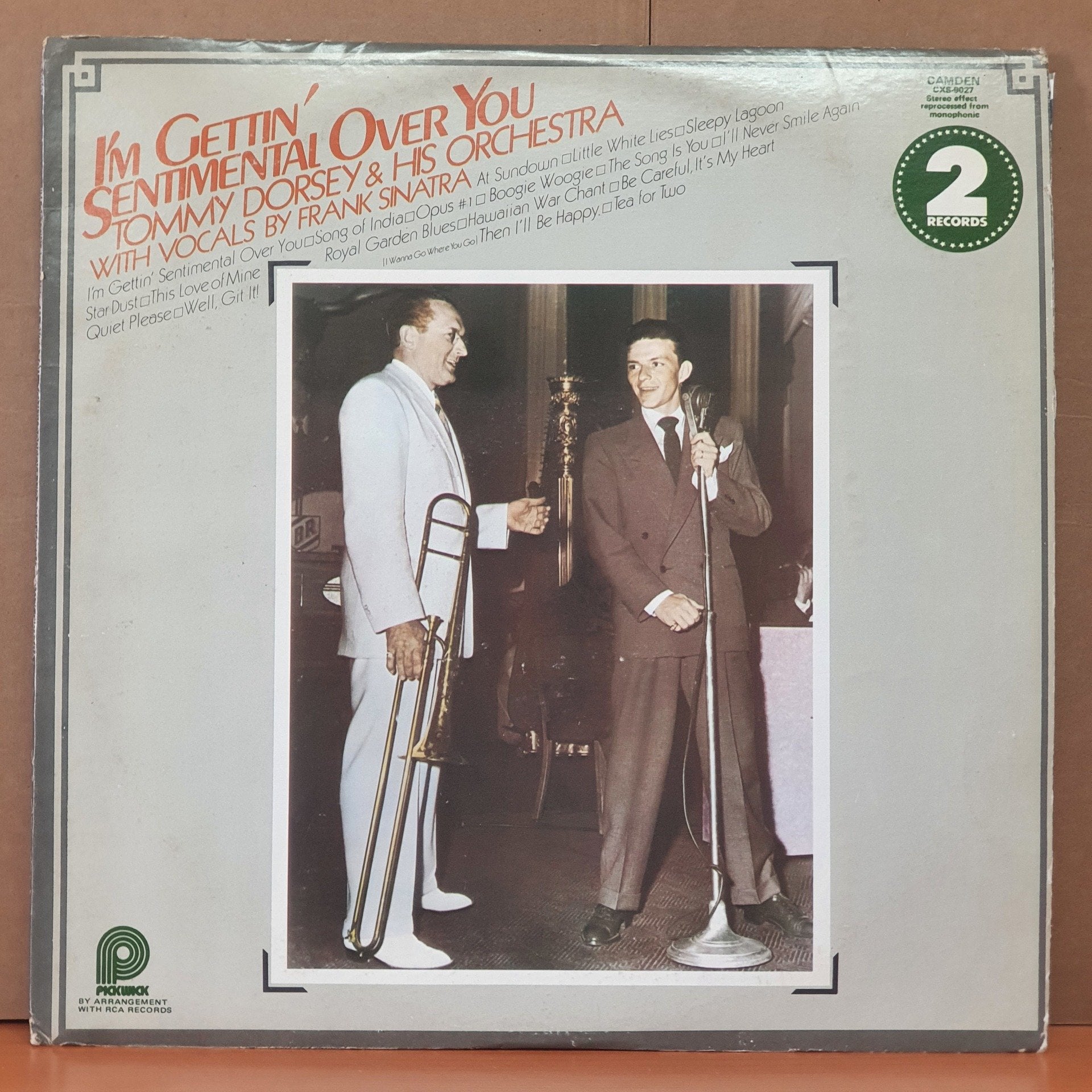 TOMMY DORSEY & HIS ORCHESTRA WITH VOCALS BY FRANK SINATRA - I'M GETTIN' SENTIMENTAL OVER YOU (1972) - 2LP 2.EL PLAK
