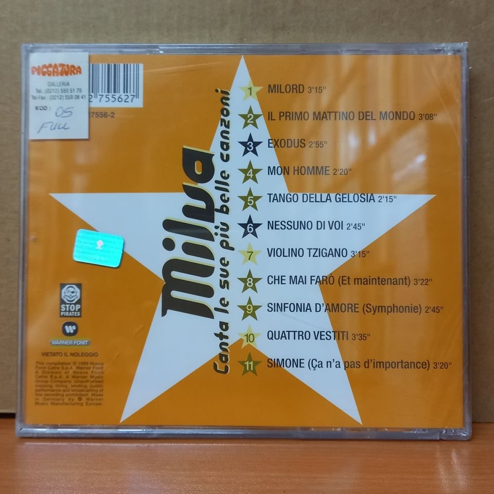 MILVA - CANTA LE SUE PIU BELLE CANZONI (1999) - CD SIFIR