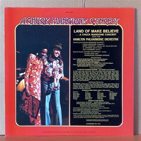 CHUCK MANGIONE – LAND OF MAKE BELIEVE... A CHUCK MANGIONE CONCERT (1973) - LP 2.EL PLAK