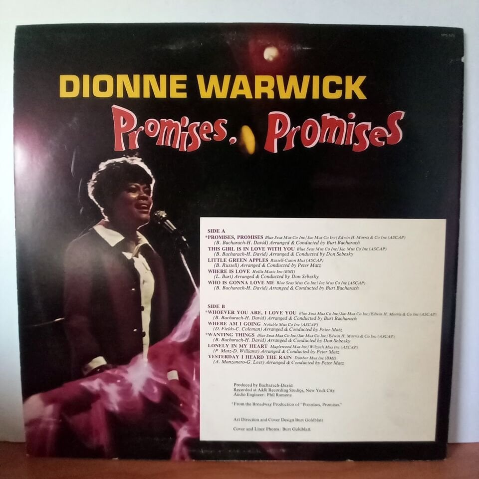 DIONNE WARWICK – PROMISES, PROMISES (1968) - LP 2.EL PLAK