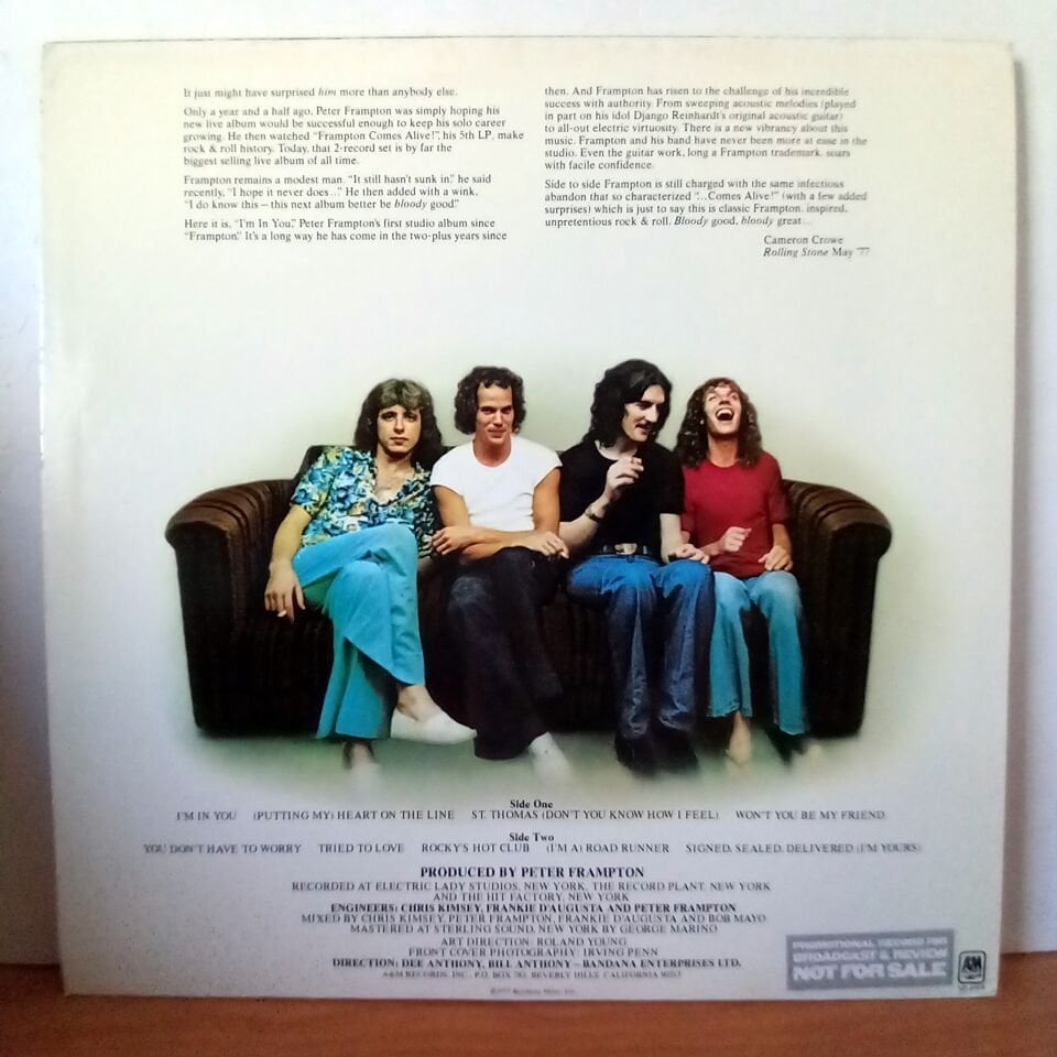 PETER FRAMPTON – I'M IN YOU (1977) - LP 2.EL PLAK
