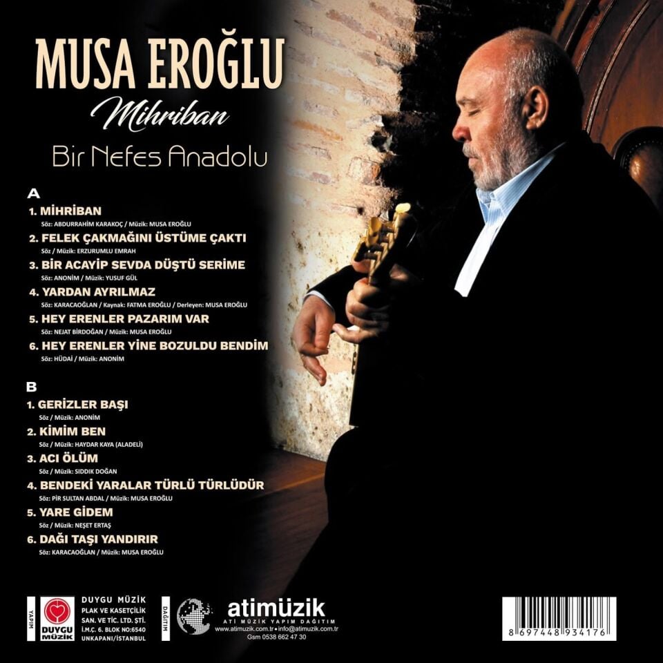 MUSA EROĞLU - MİHRİBAN / BİR NEFES ANADOLU (2000) - LP 2026 BASIM SIFIR PLAK