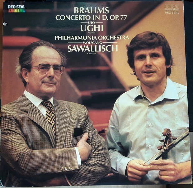 BRAHMS VIOLIN CONCERTO UTO UGHI, PHILHARMONIA ORCHESTRA, WOLFGANG SAWALLISCH - LP 2.EL