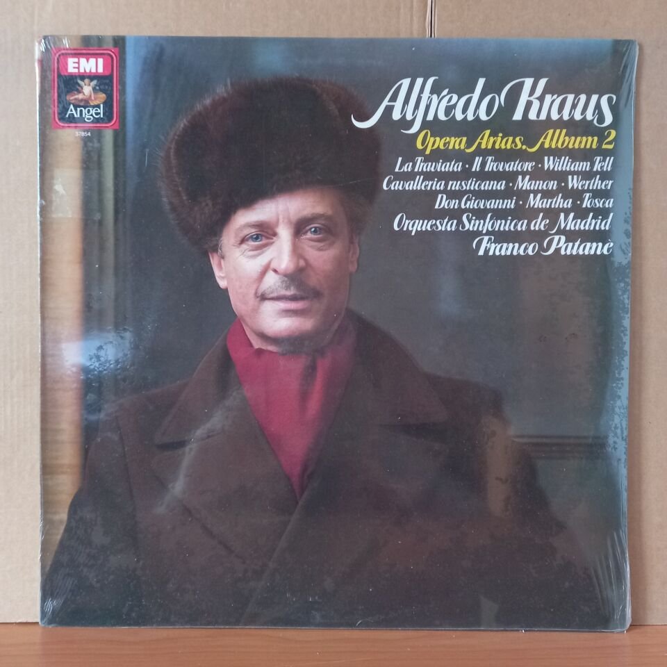 ALFREDO KRAUS - OPERA ARIAS ALBUM 2 / ORQUESTA SINFONICA DE MADRID, FRANCO PATANE (1984) - LP DÖNEM BASKISI SIFIR PLAK