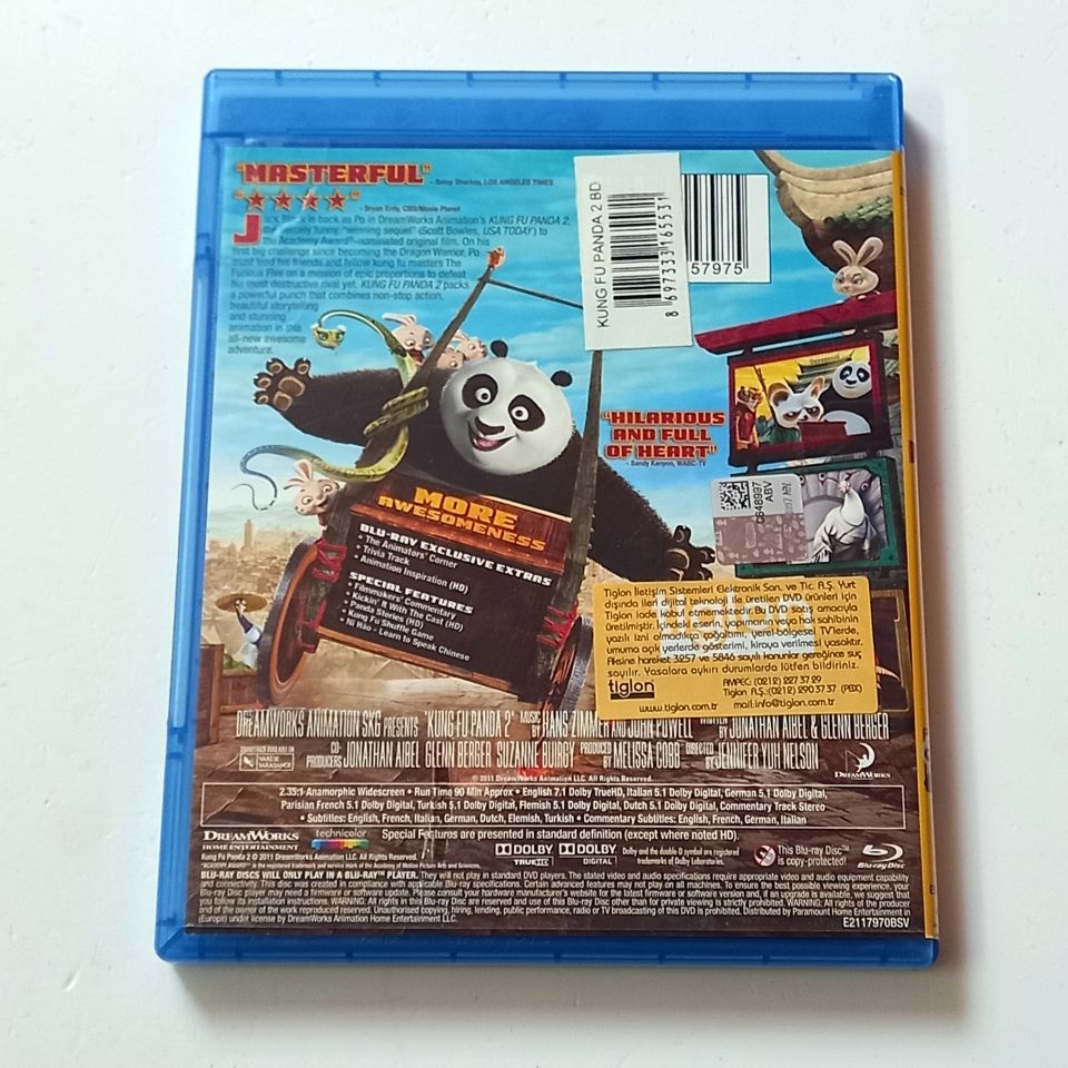 KUNG FU PANDA 2 - DREAMWORKS ANİMASYON - SES.: JACK BLACK, ANGELINA JOLIE, JACKIE CHAN - BLU-RAY 2. EL