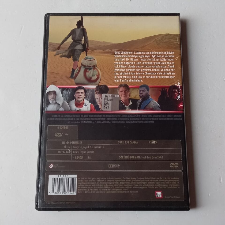 STAR WARS: GÜÇ UYANIYOR - DVD 2.EL (KAPAK SIRTI YIPRANMIŞ)