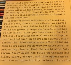 WOODY ALLEN THE NIGHT CLUB YEARS 1964-1968 SPOKEN 2.EL 2PLAK