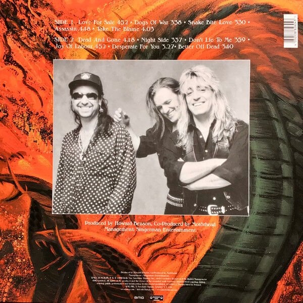 MOTÖRHEAD - SNAKE BITE LOVE (1998) - LP 2023 REISSUE TRANSPARENT RED VINYL SIFIR PLAK