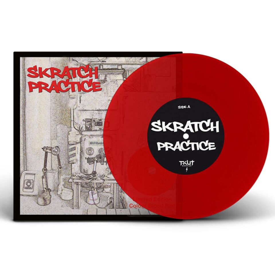DJ T-KUT – SKRATCH PRACTICE (2023) - 7'' 45RPM (45LIK) SINGLE / RED COLOURED EDITION SCRATCH PLAĞI SIFIR PLAK
