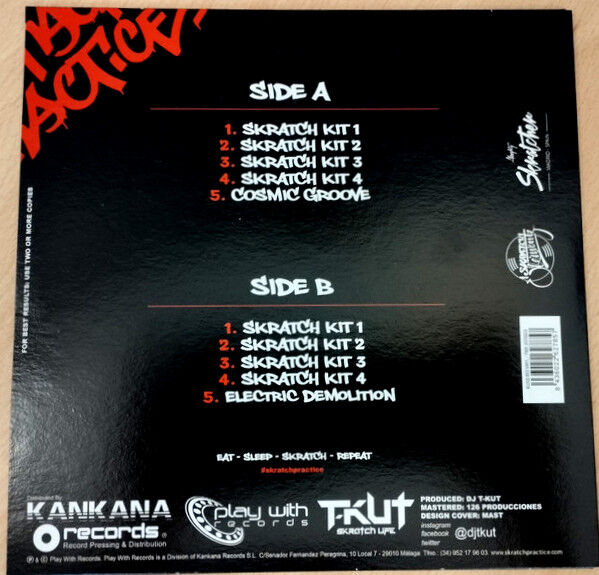 DJ T-KUT – SKRATCH PRACTICE (2023) - 7'' 45RPM (45LIK) SINGLE / RED COLOURED EDITION SCRATCH PLAĞI SIFIR PLAK
