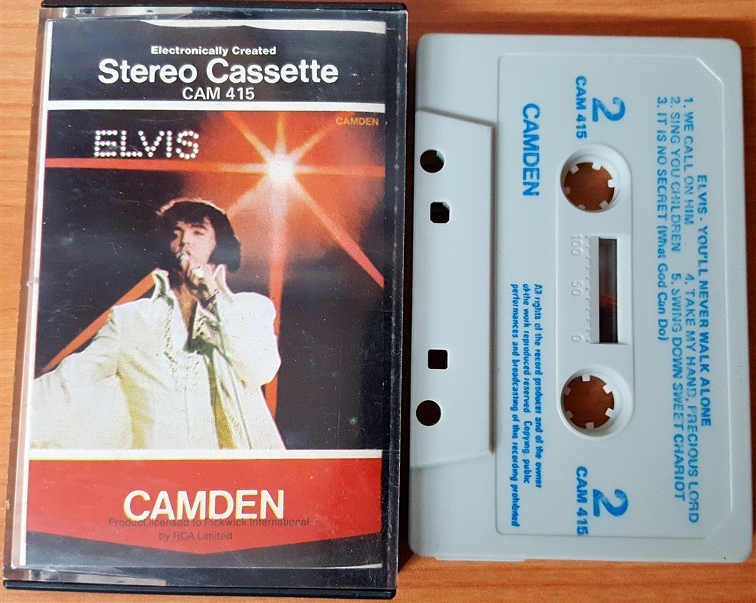 ELVIS PRESLEY - YOU'LL NEVER WALK ALONE (1971) CASSETTE MADE IN UK ''USED''