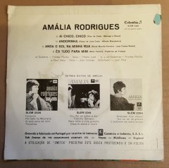 AMALIA RODRIGUES - AI CHICO CHICO / ANDORINHA / ANDA O SOL MA MINHA RUA / ES TUDO PARA MIM (1969) - 7'' 45 DEVİR 2.EL PLAK