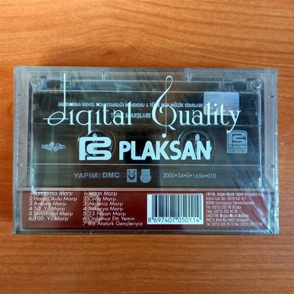 JANDARMA GENEL KOMUTANLIĞI BANDOSU & TÜRK POP MÜZİK STARLARI - TÜRK MARŞLARI (2000) - KASET SIFIR