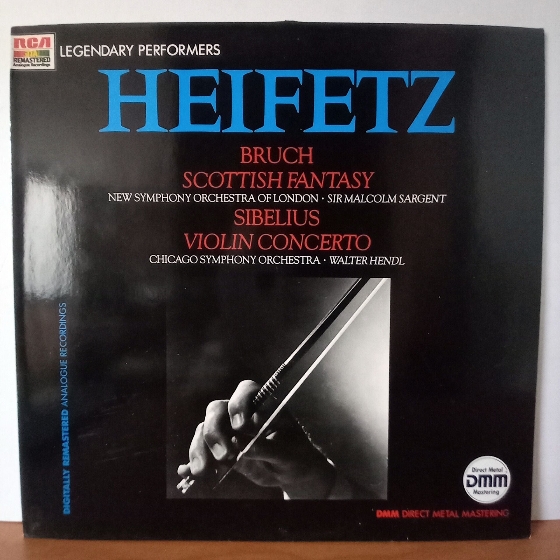HEIFETZ / BRUCH: SCOTTISH FANTASY OP.46 / SIBELIUS: CONCERTO FOR VIOLIN AND ORCHESTRA IN D MINOR OP.47 / SIR MALCOLM SARGENT - WALTER HENDL (1986) - LP 2.EL PLAK