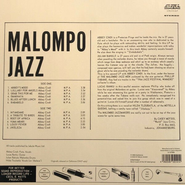 MALOMBO JAZZ MAKERS - VOL 1 / Malompo Jazz (1966) - LP AFRO BEAT AFRO JAZZ 2023 EDITION SIFIR PLAK