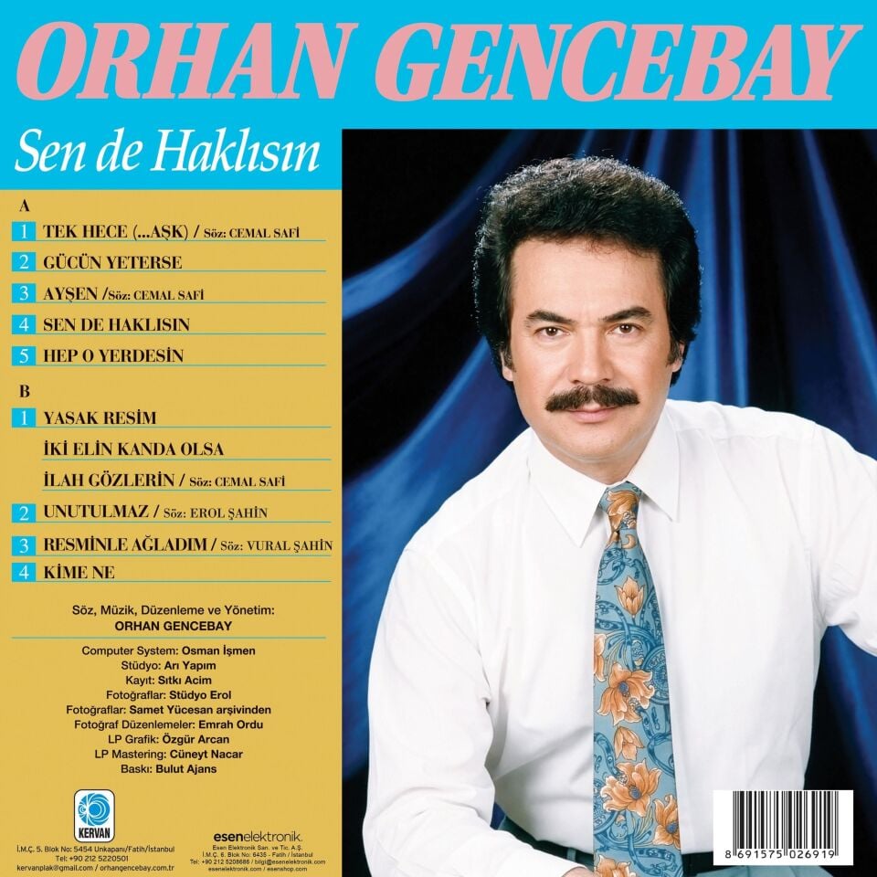 ORHAN GENCEBAY - SEN DE HAKLISIN (1992) - LP 2026 BASIM SIFIR PLAK