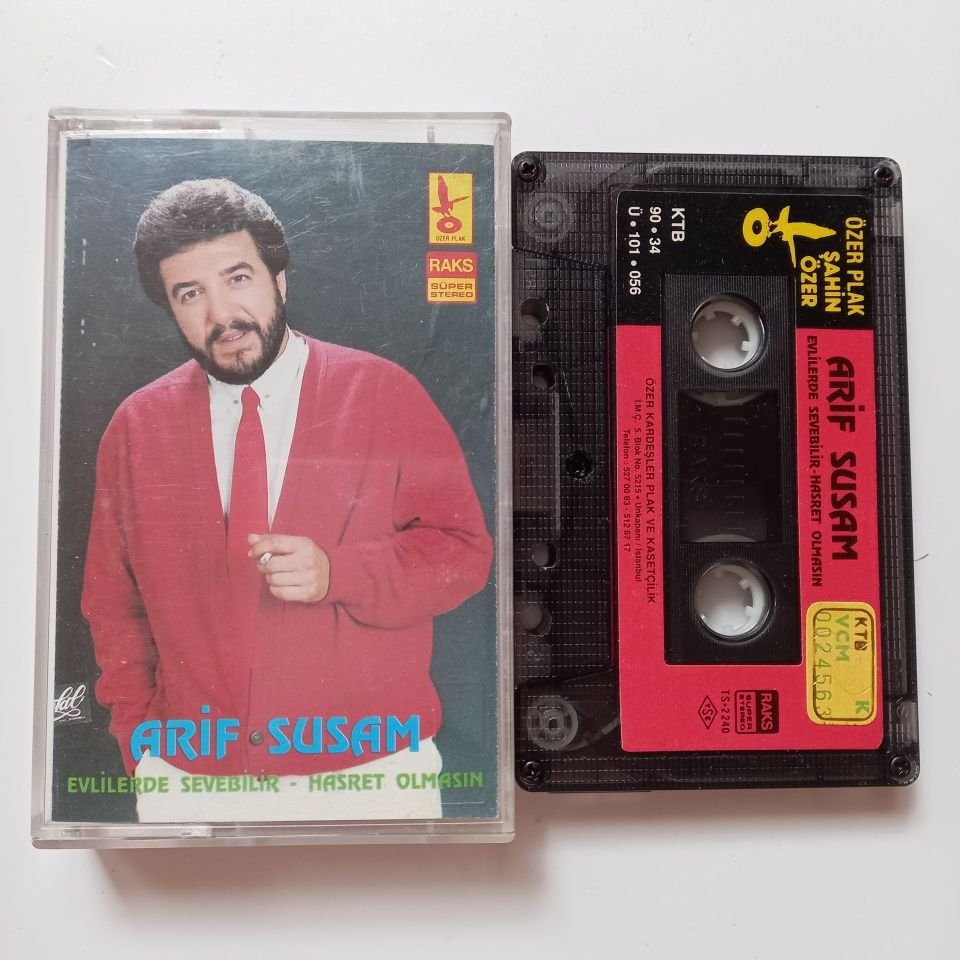 ARİF SUSAM - EVLİLERDE SEVEBİLİR / HASRET OLMASIN (1990) - KASET 2.EL