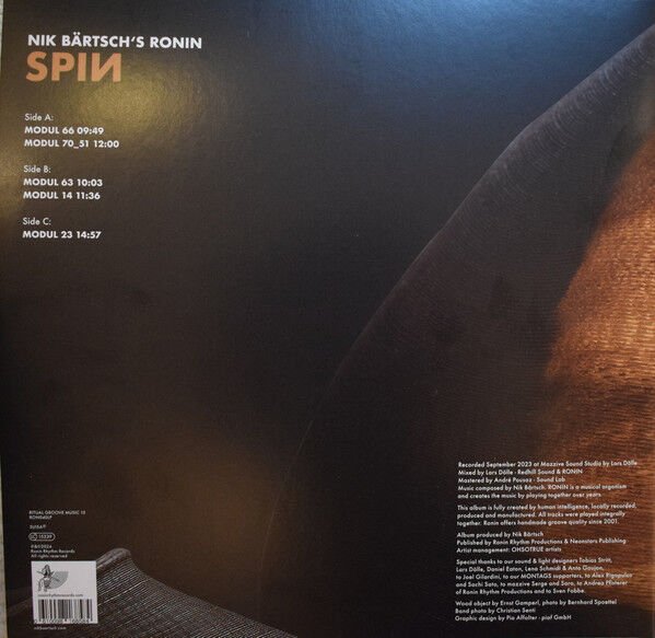 NIK BARTSCH' RONIN - SPIN (2024) - 2LP THREE SIDED VINYL SIFIR PLAK