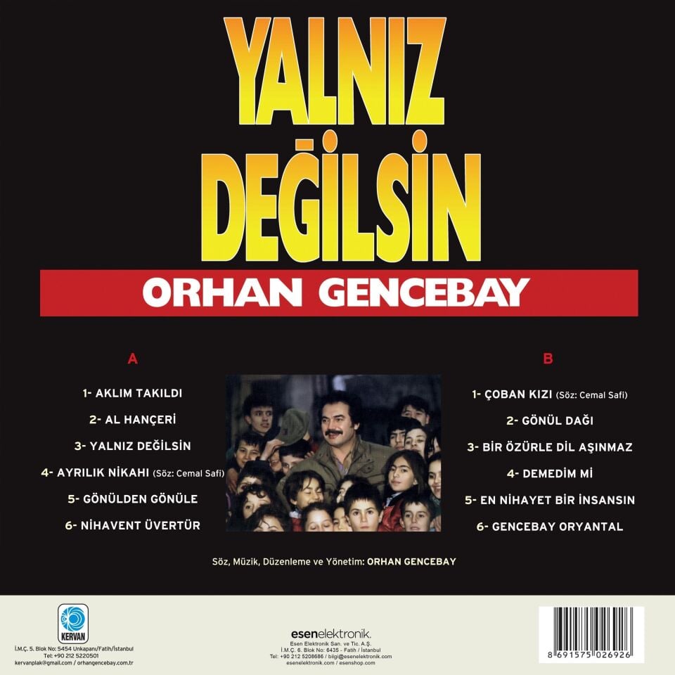 ORHAN GENCEBAY - YALNIZ DEĞİLSİN (1994) - LP 2026 BASIM SIFIR PLAK