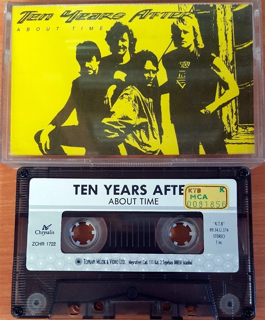 TEN YEARS AFTER - ABOUT TIME (1989) TOPKAPI CASSETTE MADE IN TURKEY ''USED'' PAPER LABEL