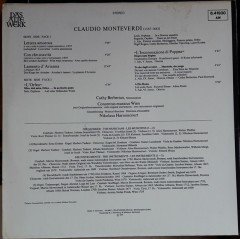 MONTEVERDI: LETTERA AMOROSA CATHY BERBERIAN - LP 2.EL