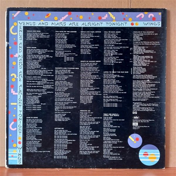 WINGS – VENUS AND MARS (1975) - LP 2.EL PLAK