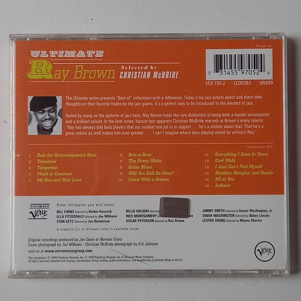 RAY BROWN – ULTIMATE RAY BROWN / SELECTED BY CHRISTIAN MCBRIDE (1999) - CD 2.EL