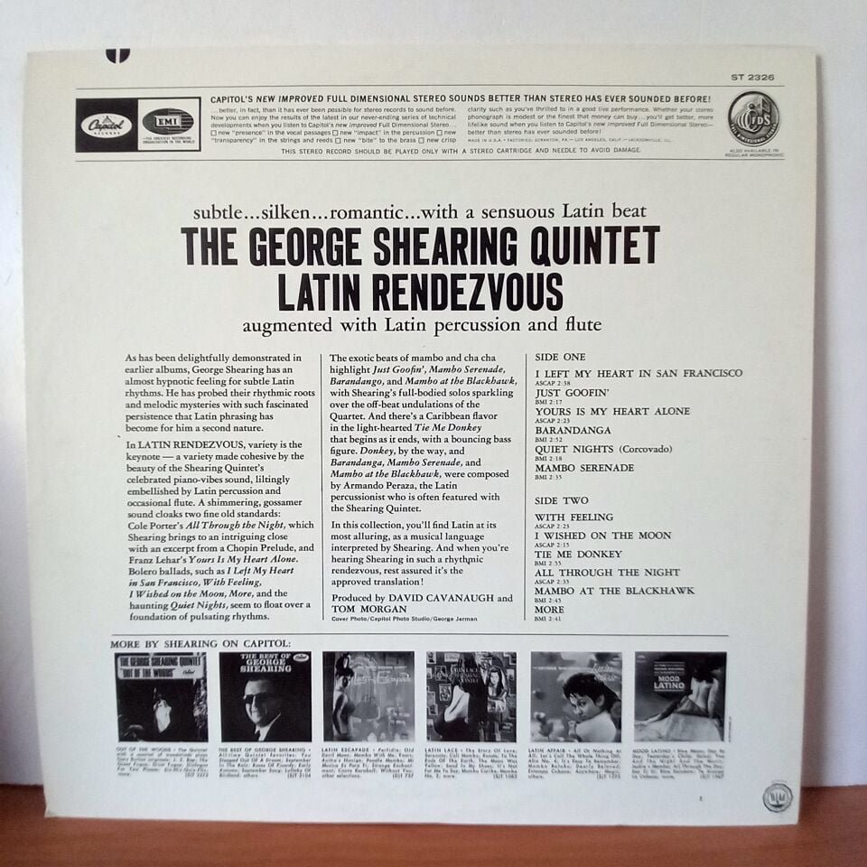 THE GEORGE SHEARING QUINTET – LATIN RENDEZVOUS (1965) - LP 2.EL PLAK