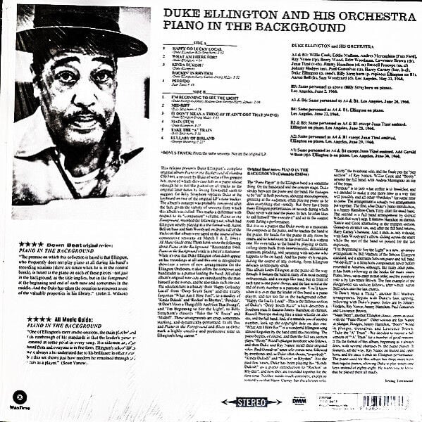DUKE ELLINGTON AND HIS ORCHESTRA – PIANO IN THE BACKGROUND (1960) - LP 2012 REMASTERED REISSUE 180GR SIFIR PLAK